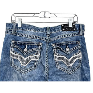 Harley Davidson Y2K Bling Bootcut Denim Blue Jeans Size 12 Low Rise Pockets